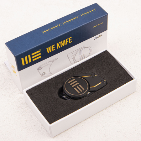 Шейный нож WE Knife Quark, M390, Titanium, Gold - купить в интернет-магазине Blademan