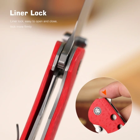 Нож Remette Bee, 14C28N, CNC G10 Red Handle, RT-Bee-R