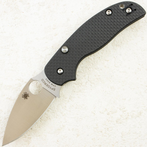 Нож Spyderco Sage 6 Button Compression Lock, CPM S30V, Carbon/G10 Black Handle, C123CFBCLP