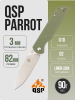 Нож QSP Parrot, D2, G10 Green