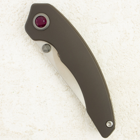 Нож Maxace YU, Bohler M390, Titanium Brown