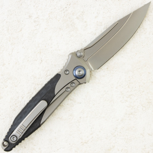Нож Microtech Socom Bravo Mini, Bead Blasted, M390, Titanium/Carbon Black Handle, 260M-7 Нож Microtech Socom Bravo Mini, Bead Blasted, M390, Titanium/Carbon Black Handle, 260M-7