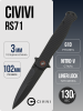Нож CIVIVI RS71, Black Stonewashed, Nitro-V, G10 Black Handle, C23025-2
