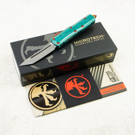 Нож Microtech UTX-85 Bounty Hunter Tanto, Apocalyptic, M390, Aluminum Blue, 233-10 BH, (Signature Series) Нож Microtech UTX-85 Bounty Hunter Tanto, Apocalyptic, M390, Aluminum Blue, 233-10 BH, (Signature Series)