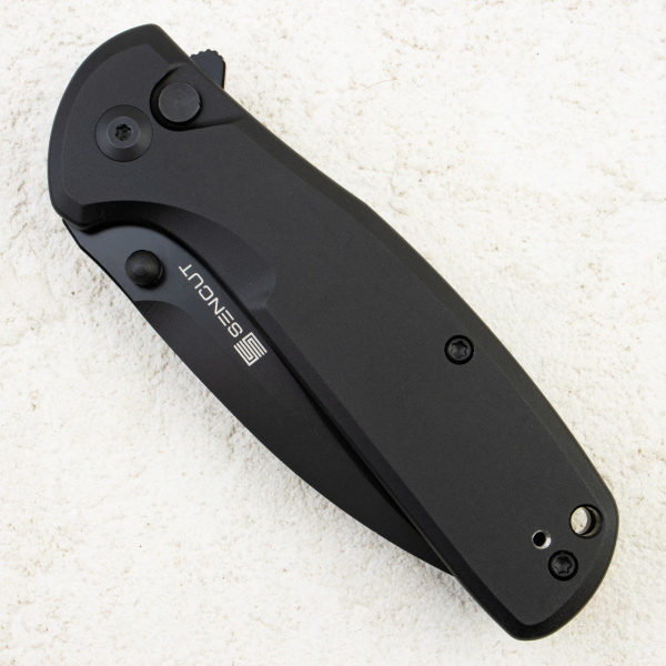 Нож SENCUT ArcBlast Flipper & Button Lock, 9Cr18MoV, Black Aluminum Handle, S22043B-1
