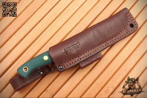 Нож Южный Крест Шершень, D2, Kонвекс, Микарта изумруд, Насечка - купить в интернет-магазине Blademan