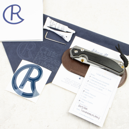 Нож Chris Reeve Large Sebenza 31 Inlay, CPM MagnaCut, Titanium/Bog Oak Handle, L31-1100 Нож Chris Reeve Large Sebenza 31 Inlay, CPM MagnaCut, Titanium/Bog Oak Handle, L31-1100