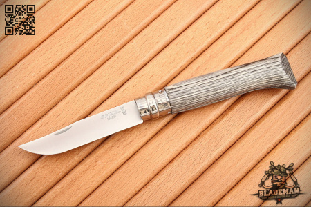 Нож Opinel №8, Нержавеющая сталь, Берёза, Серый - купить в интернет-магазине Blademan