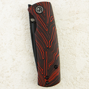 Нож Petrified Fish Beluga, Black Stonewashed, 14C28N, Gmascus Red/Black Handle, PFP01XRDMW Нож Petrified Fish Beluga, Black Stonewashed, 14C28N, Gmascus Red/Black Handle, PFP01XRDMW