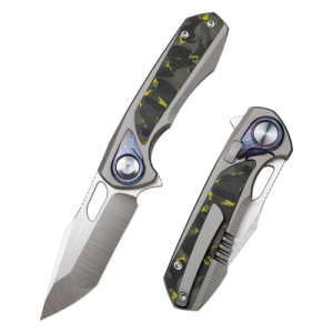 Нож Remette Saker Falcon, CPM S45VN, Titanium/Carbon Black/Yellow Handle, ASTP-2