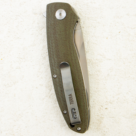 Нож Petrified Fish Terra, Satin, D2, Micarta Khaki Handle, PFB01KAS Нож Petrified Fish Terra, Satin, D2, Micarta Khaki Handle, PFB01KAS
