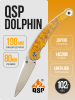 Нож QSP Dolphin, Mirror 14C28N, Stabilized Wood Handle, QS161-B Нож QSP Dolphin, Mirror 14C28N, Stabilized Wood Handle, QS161-B