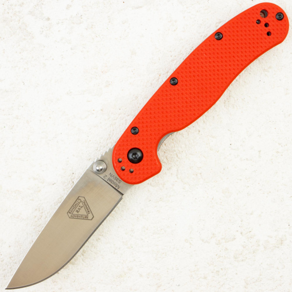 Нож Ontario Red RAT 2, S35VN, Satin, Red G10, 8064