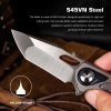 Нож Remette Saker Falcon, CPM S45VN, Titanium/Carbon Black/Pink Handle, ASTP-3 Нож Remette Saker Falcon, CPM S45VN, Titanium/Carbon Black/Pink Handle, ASTP-3