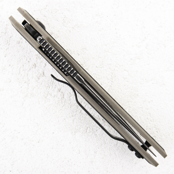 Нож Kershaw Fraxion, 8Cr13MoV, Blackwash, G10/Carbon Tan, 1160TANBW