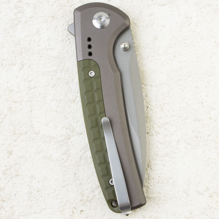 Нож CIVIVI Sentinel Strike II, Stonewashed, Nitro-V, Aluminum Gray/FRN Green Handle, C22025D-2 Нож CIVIVI Sentinel Strike II, Stonewashed, Nitro-V, Aluminum Gray/FRN Green Handle, C22025D-2