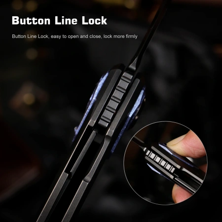 Нож Remette Infinite Power, M390, Titanium Black/Blue Handle, RTIP-D