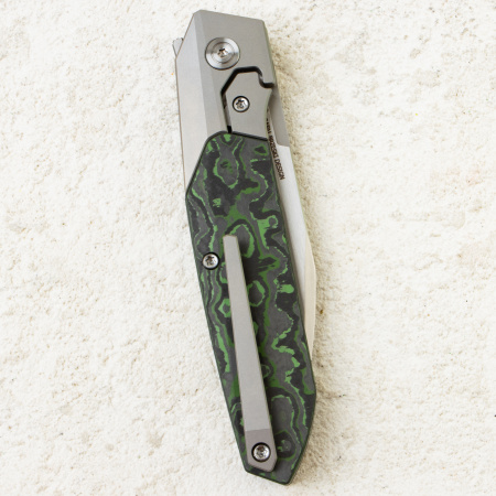 Нож WE Knife Brr15, Satin, M390, Gray Titanium/ Jungle Wear FatCarbon Fiber Handle, WE24007-4 Нож WE Knife Brr15, Satin, M390, Gray Titanium/ Jungle Wear FatCarbon Fiber Handle, WE24007-4