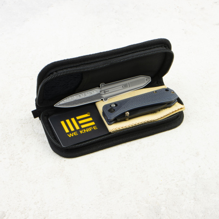 Нож WE Knife Bougie Banter, Black Stonewashed, CPM S45VN, Titanium Blue Handle, WE24009-1 Нож WE Knife Bougie Banter, Black Stonewashed, CPM S45VN, Titanium Blue Handle, WE24009-1
