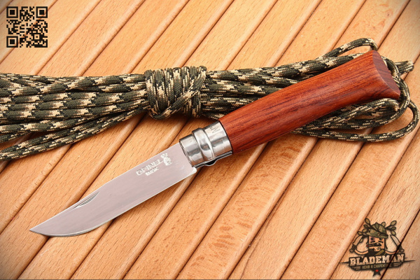 Нож Opinel №8, Нержавеющая сталь, Бубинга - складной туристические ножи из стали