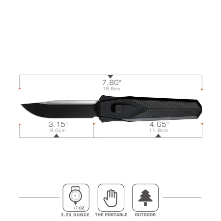 Нож Remette Swordfish Drop-Point, S35VN, Titanium Black/Carbon Inlay Handle, ZL103D13