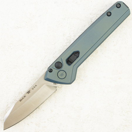 Нож Buck Wharncliffe Deploy Auto, 154CM, Aluminum Blue, 0838BLS-B