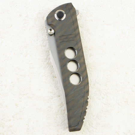 Нож WE Knife Ezinta, Bead Blasted M390, Titanium Tiger Stripe Pattern Flamed Handle, WE22041-4 Нож WE Knife Ezinta, Bead Blasted M390, Titanium Tiger Stripe Pattern Flamed Handle, WE22041-4