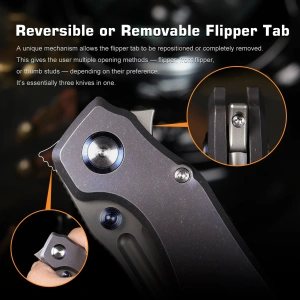 Нож Remette TwoFace, M390, Titanium Purple Handle, DSTF-B