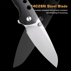 Нож Remette Bee, 14C28N, CNC G10 Black Handle, RT-Bee-G