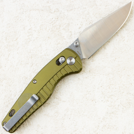 Нож QSP Dolphin, Stonewash-Satin, 14C28N, Aluminum Green Handle, QS165-B1 Нож QSP Dolphin, Stonewash-Satin, 14C28N, Aluminum Green Handle, QS165-B1