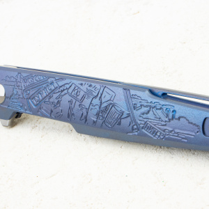 Mr.Blade Snob by Сергей Шнуров, M390, Titanium Blue Mr.Blade Snob by Сергей Шнуров, M390, Titanium Blue