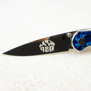 Нож QSP Dolphin, Mirror 14C28N, Resin Blue Handle, QS161-E Нож QSP Dolphin, Mirror 14C28N, Resin Blue Handle, QS161-E