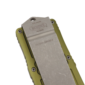 Нож Microtech Exocet (Double Edge), Apocalyptic, M390, Aluminum OD Green, 157-10 APOD