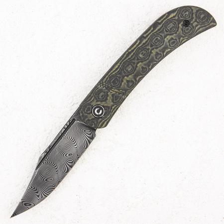 Нож CIVIVI Appalachian Drifter, Damascus, Rose Pattern Carbon/G10 Yellow