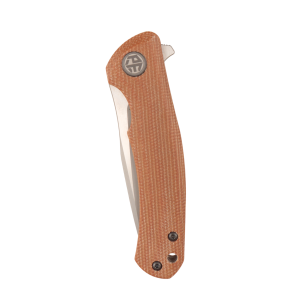 Нож Petrified Fish Warrior, Satin, K110, Micarta Brown Handle, PF949XKM-K110