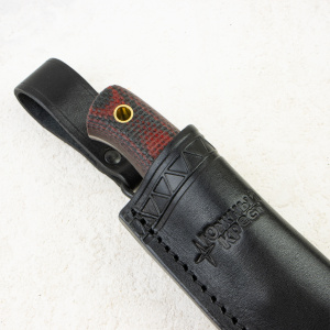 Нож Южный Крест Рыбацкий L, Elmax, Micarta Black/Red, Насечка