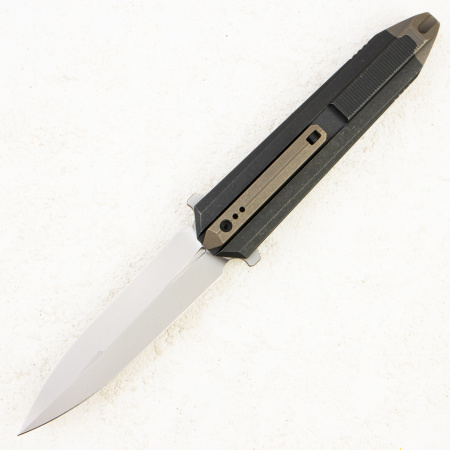 Нож WE Knife Diatomic, CPM 20CV, Bronze Endcap / Black Titanium Handle