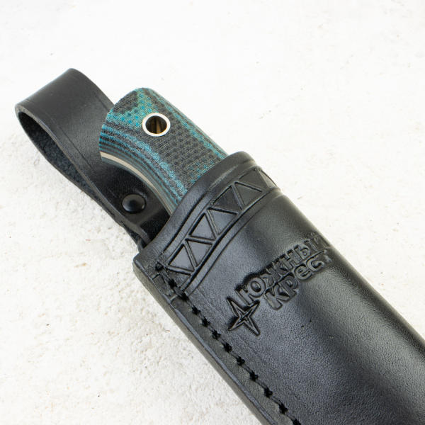 Нож Южный Крест Рыбацкий М, VG-10, Micarta Black/Blue Handle, 214