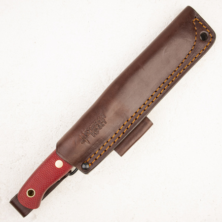 Нож Южный Крест ЯГД L, CPR, Конвекс, Микарта Красная, Насечка - купить в интернет-магазине Blademan