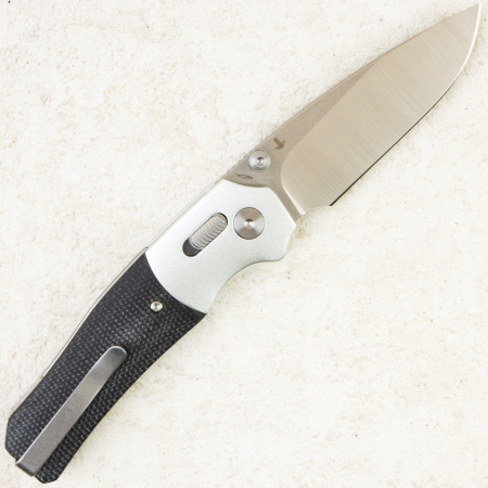 Нож QSP Vault, Stonewash-Satin 14C28N, Silver Bolster/Micarta Black, QS157-A1 Нож QSP Vault, Stonewash-Satin 14C28N, Silver Bolster/Micarta Black, QS157-A1