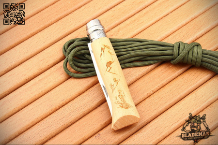 Opinel №8 Alpine adventures, Нерж. сталь, Дуб, Пеший туризм - купить в интернет-магазине Blademan