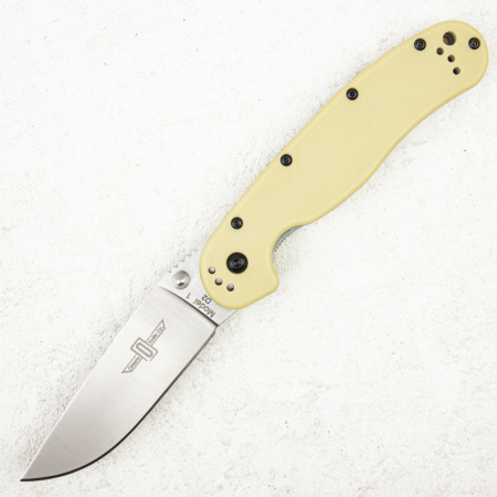 Нож Ontario Rat 1, D2, Satin, Nylon Tan, 8867TN