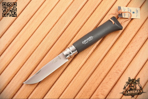 Нож Opinel №8 Trekking, Нержавеющая сталь, Черный - складной туристические ножи из стали