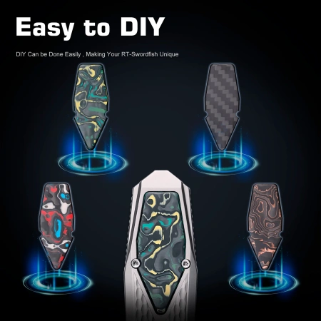 Нож Remette Swordfish Clip-Point, M390, Titanium Green Handle, ZL101A2