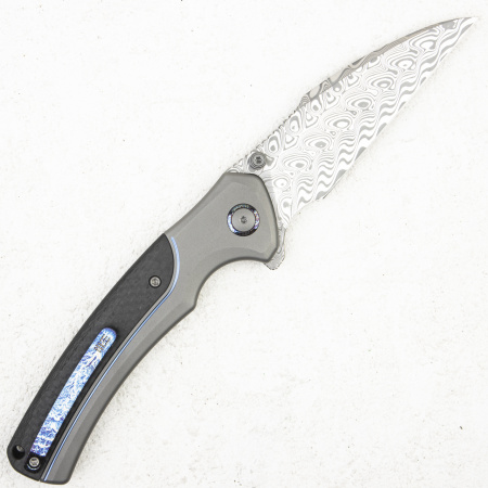 Нож WE Knife Ziffius, Damasteel (Hakkapella), Titanium/Twill Carbon Fiber. LIMITED EDITION - купить в интернет-магазине Blademan