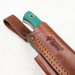 Нож Южный Крест ЯГД, Elmax, Convex, Micarta Изумруд, Насечка, 220