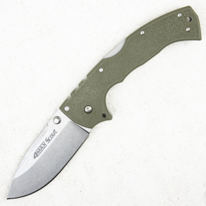 Нож Cold Steel 4-Max Scout, AUS-10A, Grive-Ex Olive, CS62RQ-ODSW - складной туристические ножи из стали Нож Cold Steel 4-Max Scout, AUS-10A, Grive-Ex Olive, CS62RQ-ODSW - складной туристические ножи из стали