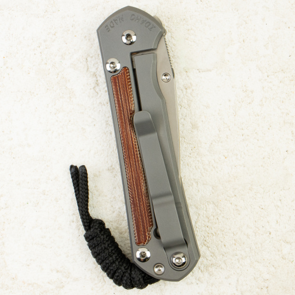 Нож Chris Reeve Small Sebenza 31 Inlay, Glass Blasted CPM MagnaCut, Titanium/Natural Canvas Micarta Handle, S31-1660