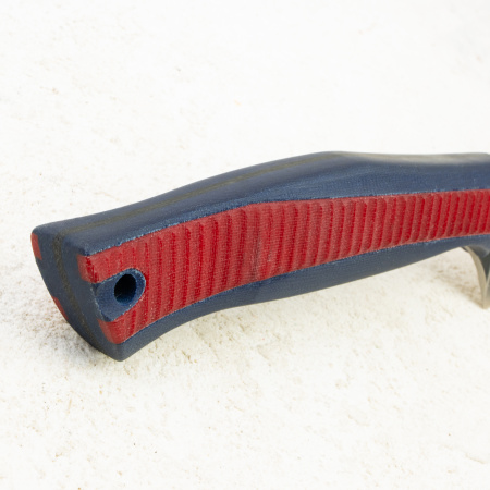 Нож OWL S120 F, JM390 Cryo, G10/Micarta Blue/Red, Kydex