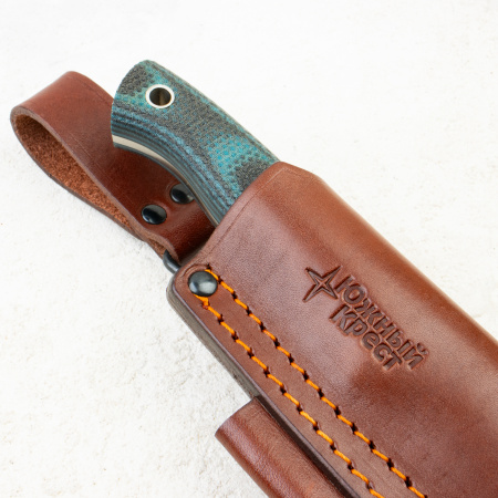 Нож Южный Крест Кедр, Elmax, Convex, Micarta Black/Blue Handle, 225